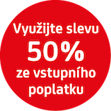 Využijte slevu 50 % ze vstupního poplatku.
