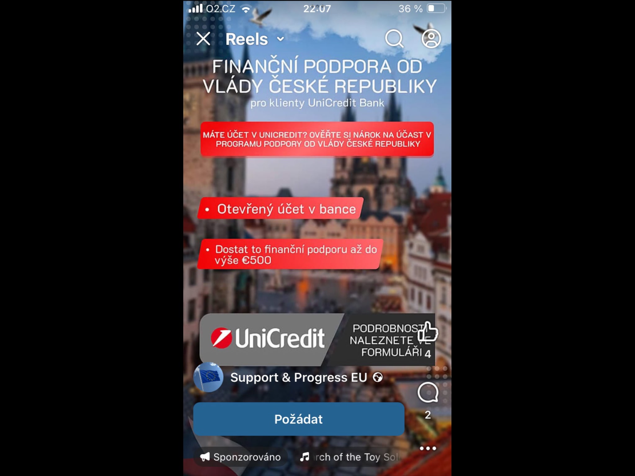 vzorový evizuál s falešnou reklamou